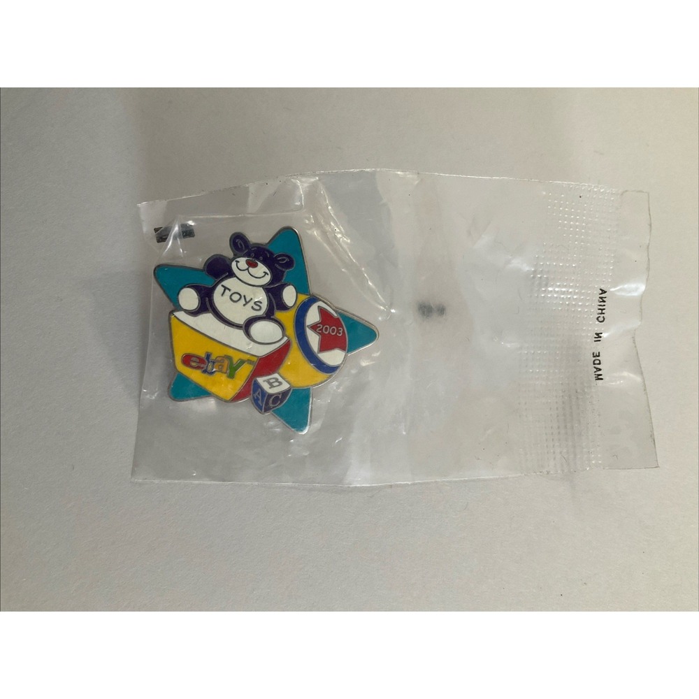 Ebay Live 2003 Toys Teddy Bear Vintage Lapel Pin NEW Advertising Collectible